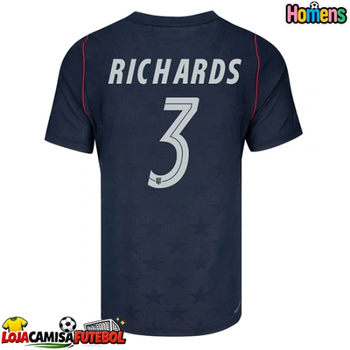 Camisa de Futebol Estados Unidos Chris Richards #3 Equipamento Secundário Mundo 2026 Manga Curta